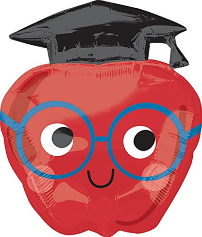 Giant Apple Graduation 27" Balloon