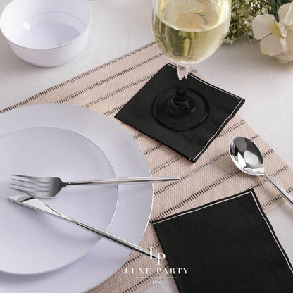 Black and Gold Cocktail Napkins