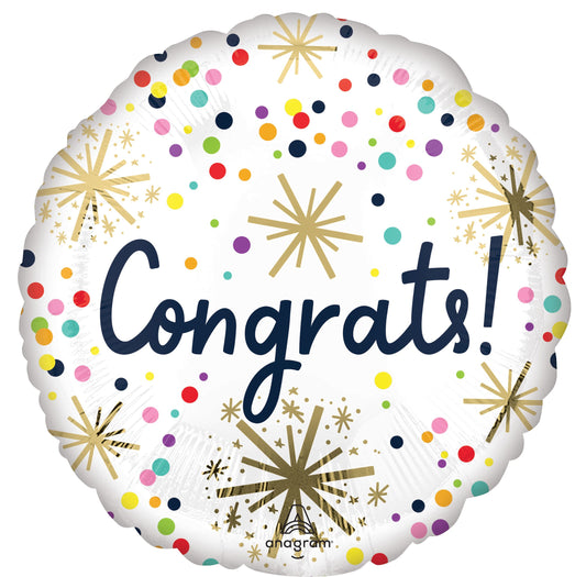 Congrats wit Sparkle Dots