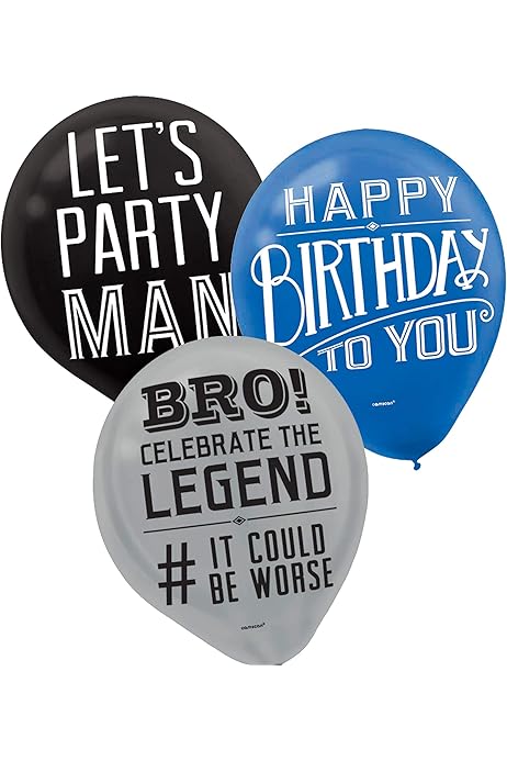 Manly Birthday Latex 15ct