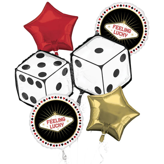 Feeling Lucky Casino Balloon Bouquet 5pc