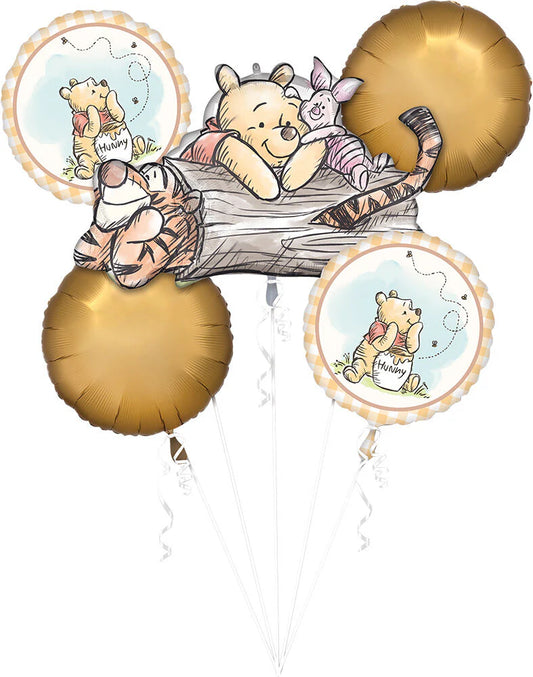 Winnie the Pooh Balloon Bouquet (5pc)
