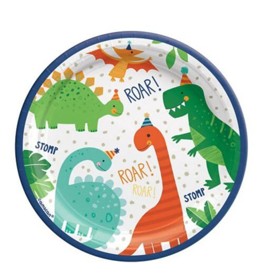 Dino-Mite Dinosaur Party Dessert Plates, Set of 8, Dinosaur Birthday