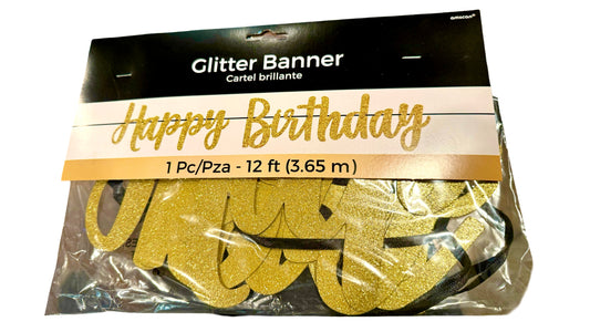Glitter Birthday Banner