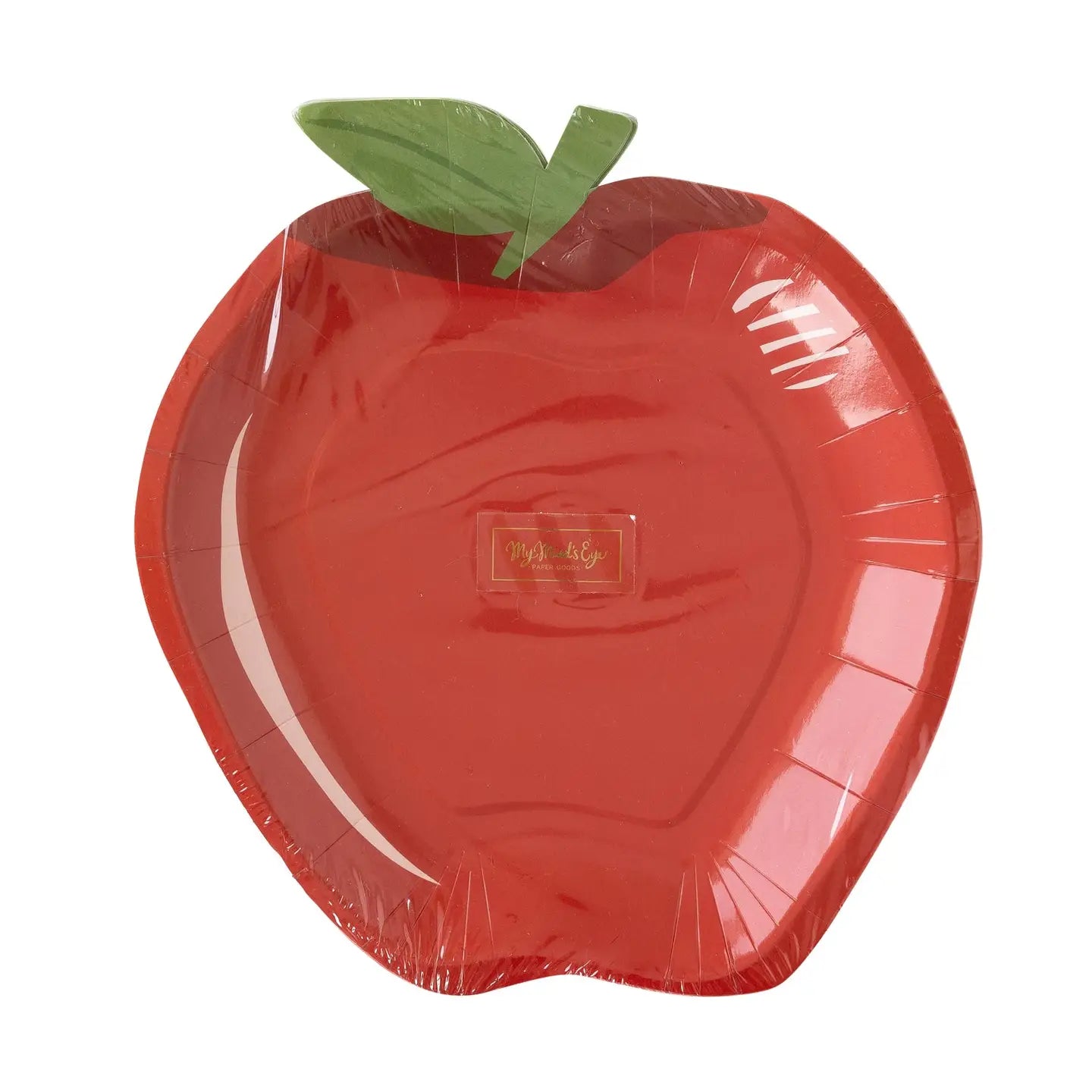 Red Apple Shaped Plate, 8 Count*