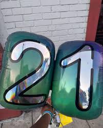 Jumbo Holographic 21st Birthday Balloon