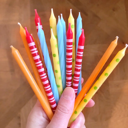 Tall Mixed Rainbow 16 Candle Set