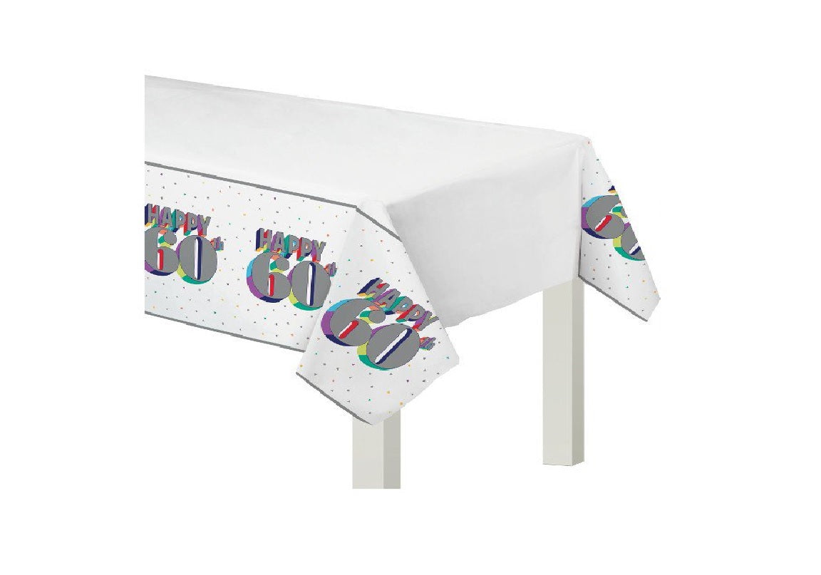 Over the Hill 'Here's to 60' Plastic Tablecover (1ct)