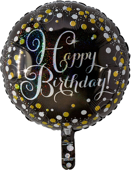 Holographic Sparkling Birthday Balloon