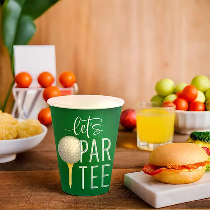 Let's Par Tee Golf Cups 20ct - Golfer Party Supplies, Hole in One Birthday Decorations, Golf Party Cups, Golf Retirement, Paper Drink Cups