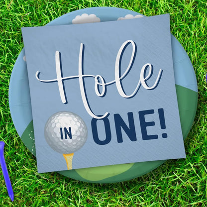 Hole In One Party Napkins 40ct, Golfing Birthday Decorations, Golf Napkins, Hole In One Birthday, Lets Par Tee Golfer Party, Golf Retirement (40 Pack)