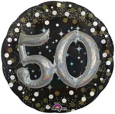 Sparkling 3-D 50th Birthday