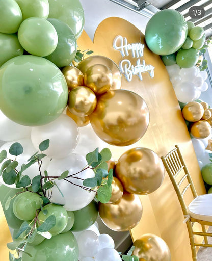 Sage & Gold Birthday Party