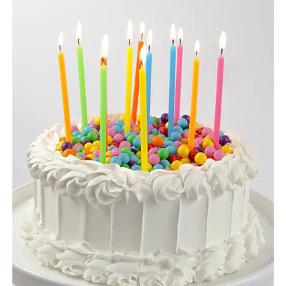 Neon Rainbow Gradient 12 Candle Set