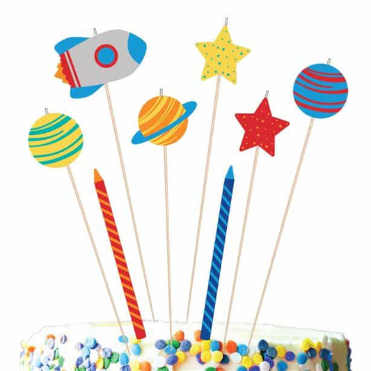 Space Blast Off Rocket Candle Set