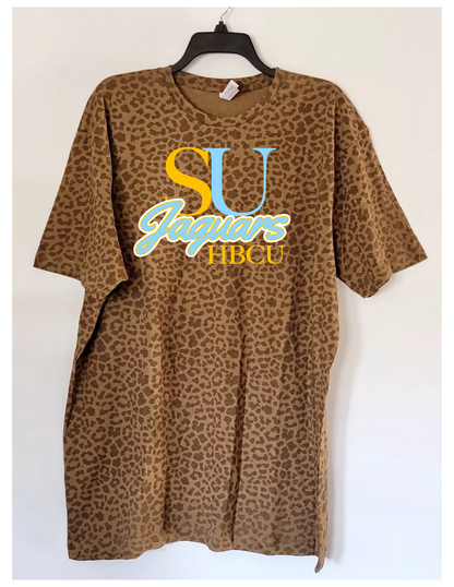 Southern Jags HBCU Leopard  Print Tee