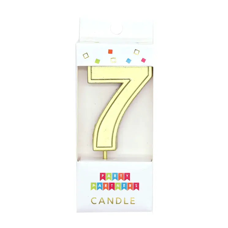 Gold Candle Cake Top  Number