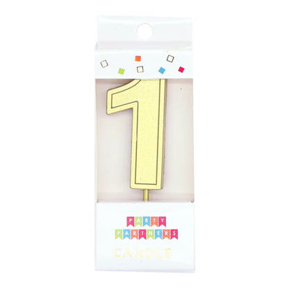 Gold Candle Cake Top  Number