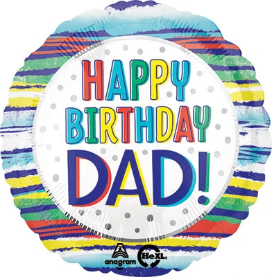 Happy Birthday Dad Birthday, 18'' Balloon*