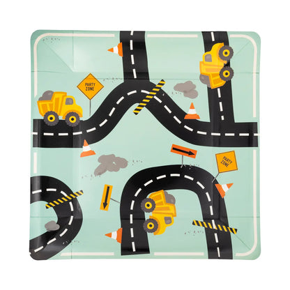 Construction Road 9" Plate (8 count)