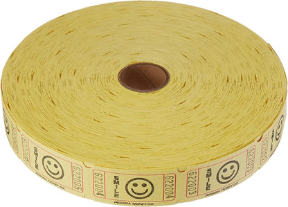 2000 Count Yellow Smiley Tickets