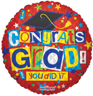 Congrats Grad Blocks 18" Balloon