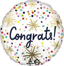 Congrats Confetti Sprinkle Balloon, 18"