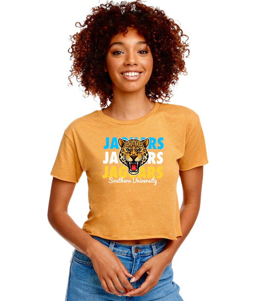 SU Jags Crop Tee Triple Tiger me