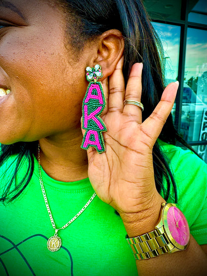 AKA Alpha Sorrority Earrings