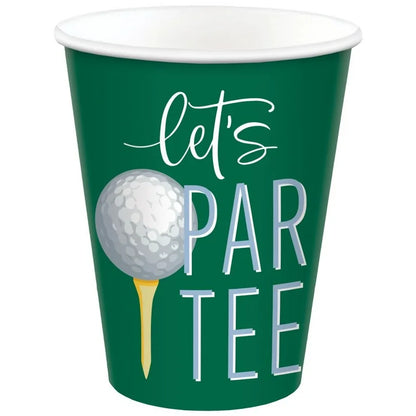 Let's Par Tee Golf Cups 20ct - Golfer Party Supplies, Hole in One Birthday Decorations, Golf Party Cups, Golf Retirement, Paper Drink Cups