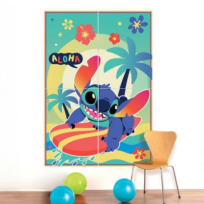Stitch Aloha Happy Birthday Party Scene Setter Backdrop w/12 photo booth props