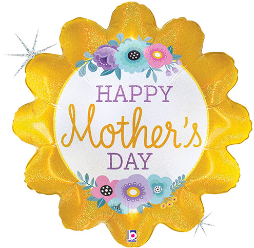Mothers Day Flower Holographic Balloon, 24 inch