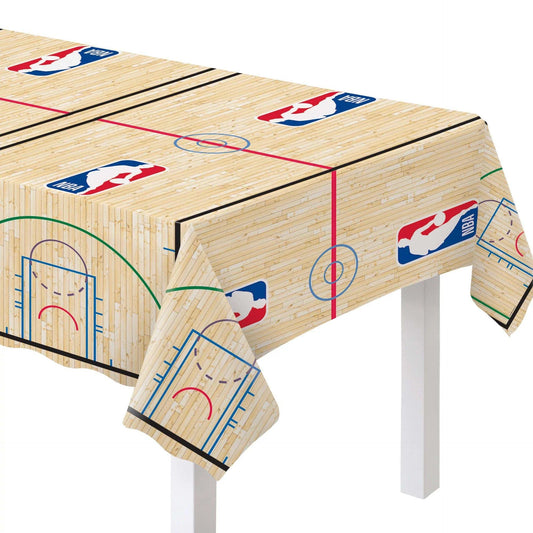 Basketball NBA Rectangular Plastic Table Cover, 54 x 96 Inch, 1 Count
