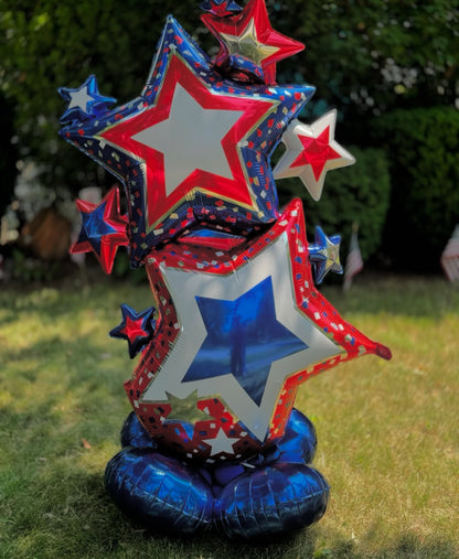 Patriotic Star Cluster 59" Mylar Balloon