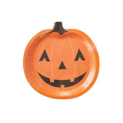 Jackolantern Shaped Paper Plate