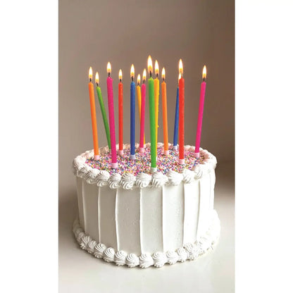 Tall Neon Rainbow Gradient 16 Candle Set