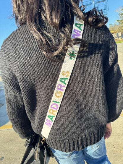 Mardi Gras White Strap