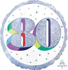 Holographic Iridescent 80th Balloon