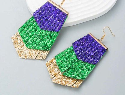 Mardi Gras Sassy Girl Earrings