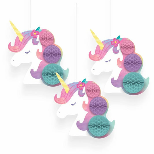 Unicorn Honeycomb Hanging Decorations