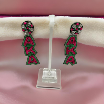 AKA Alpha Sorrority Earrings