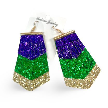 Mardi Gras Sassy Girl Earrings