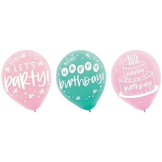 Happy Cake Day Latex 15pc Set