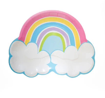 Rainbow Retro Plates