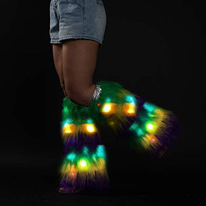 MARDI GRAS Light Up Leg Warmers