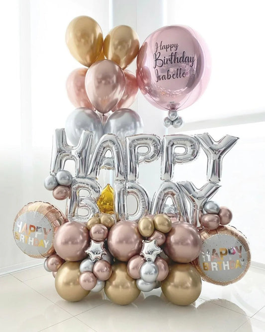 Silver & Mauve Birthday Mosaic