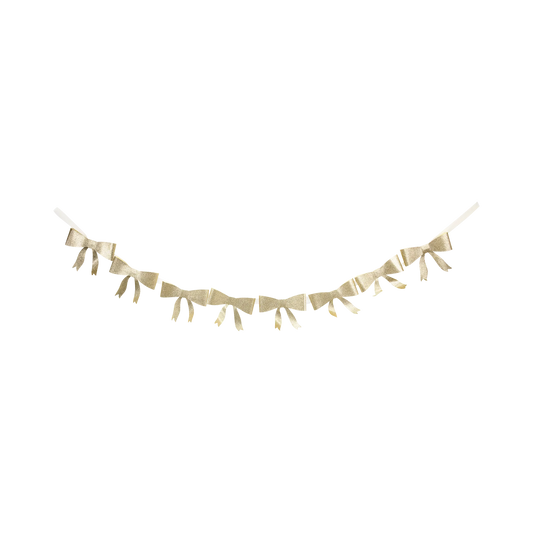 GOLD GLITTER BOW BANNER