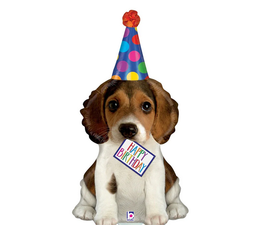 Happy Birthday Puppy Dog Shaped , 41" Balloon*