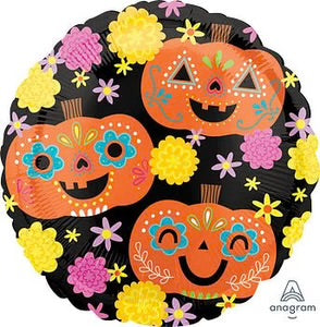 Pumpkins & Flowers Balloon