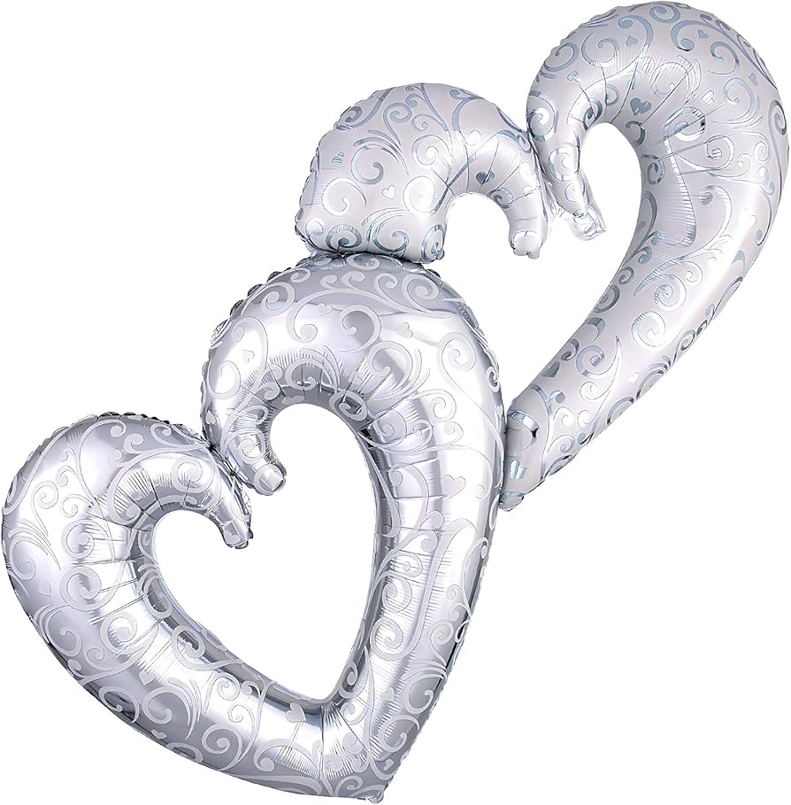 Interlocking Hearts Foil Balloon